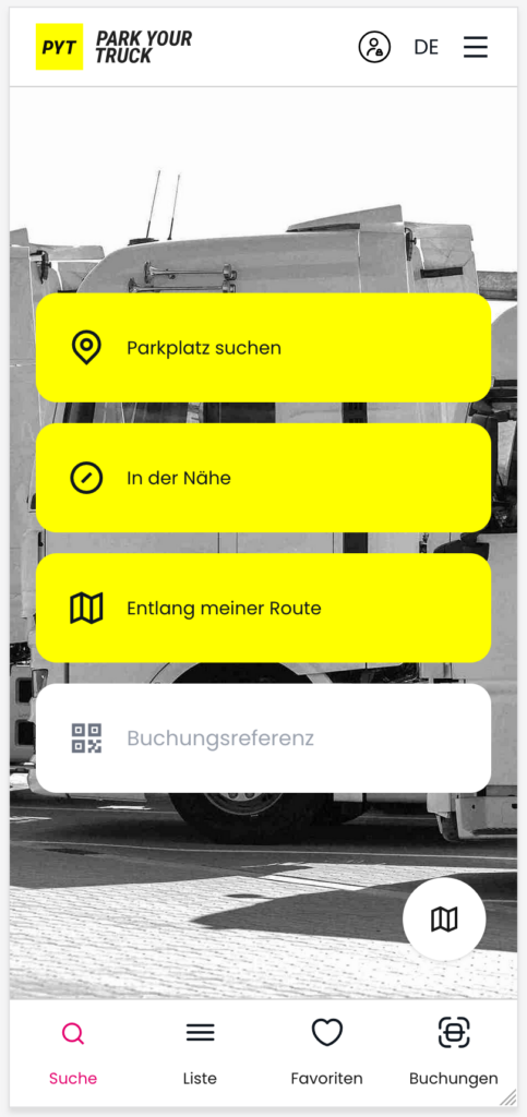 Buchungssystem App – Parkplatzsuche